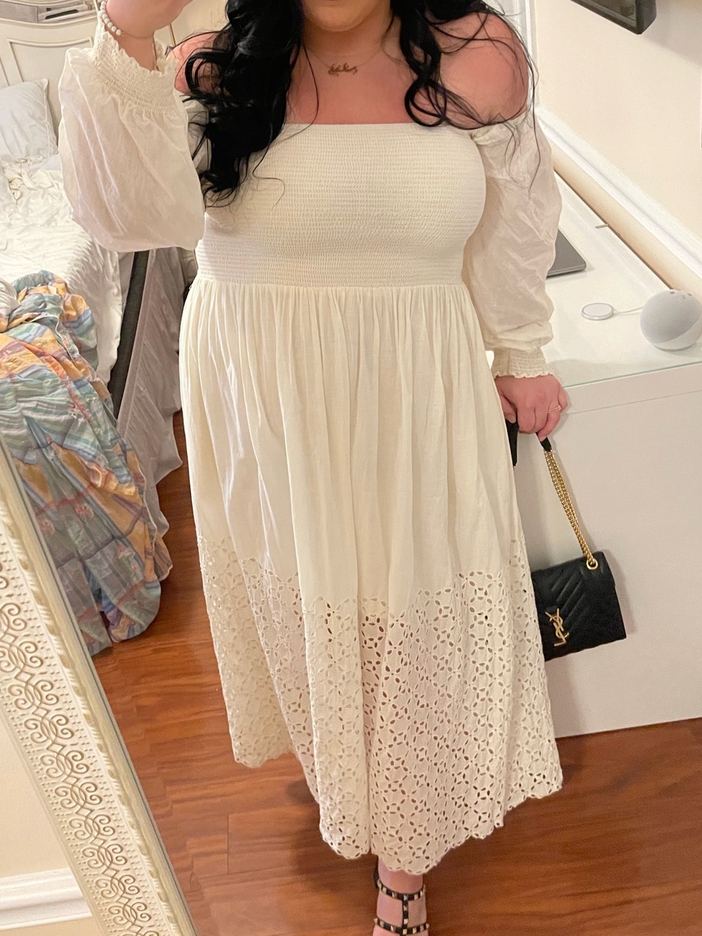 Perfect Storm Smocked Eyelet Long Sleeve
Maxi Dress - Picture 4 of 4